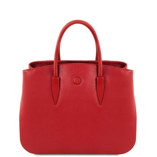 Tuscany Leather Camelia - skórzana torebka z 2 komorami, kolor czerwony TL141728