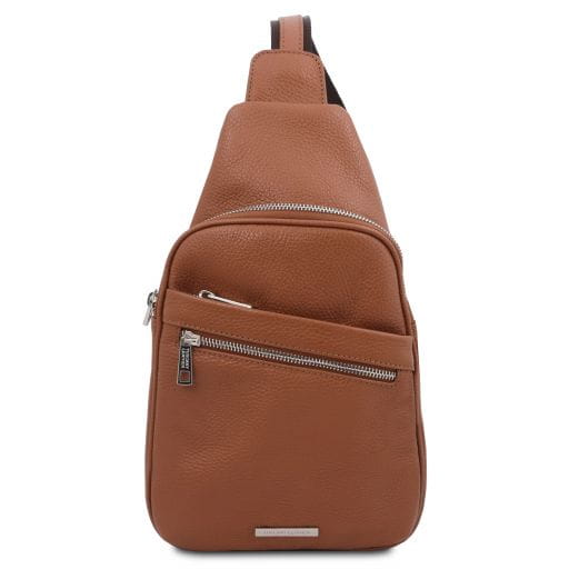 Tuscany Leather Albert - skórzana listonoszka, kolor cognac TL142022