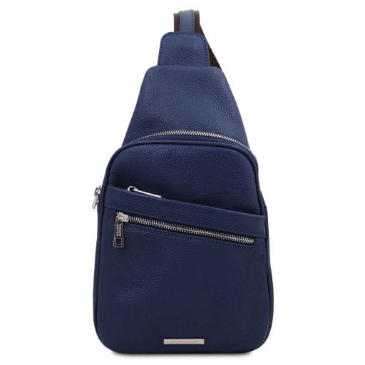 Tuscany Leather Albert - skórzana listonoszka, kolor granatowy TL142022