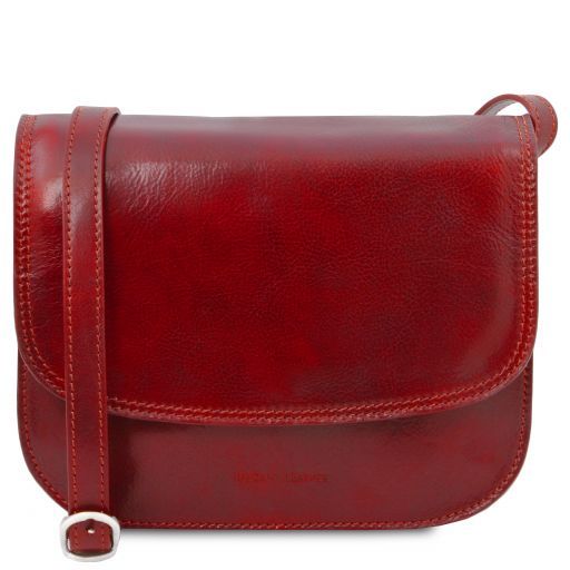 Tuscany Leather Greta - skórzana torebka na ramię, kolor czerwony TL141958