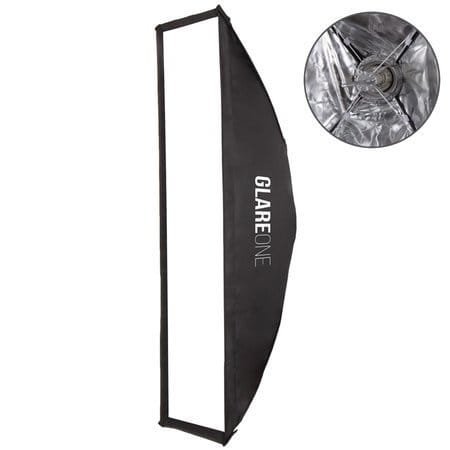 Softbox prostokątny GlareOne szybki montaż Easy Fold 30x120 cm - mocowanie bowens