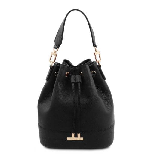 Tuscany Leather bag - skórzana torba typu BUCKET, kolor czarny TL142146