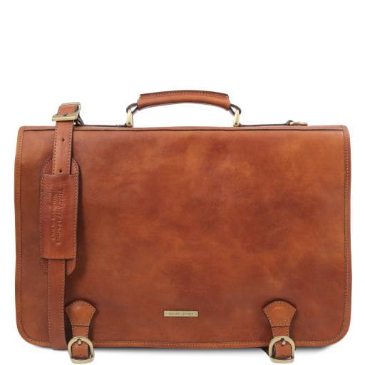 Tuscany Leather Ancona - Skórzana torba kurierska na ramię, kolor naturalny TL142073