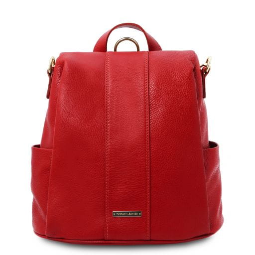 Tuscany Leather bag - plecak z miękkiej skóry, kolor czerwony TL142138