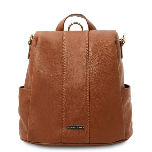 Tuscany Leather bag - plecak z miękkiej skóry, kolor cognac TL142138