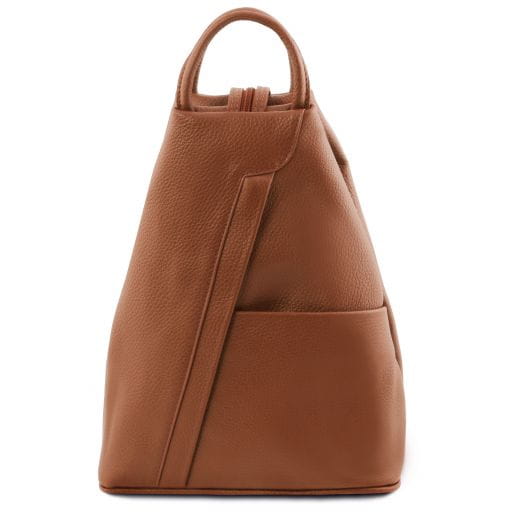 Tuscany Leather Shanghai - skórzany plecak, kolor cognac TL141881
