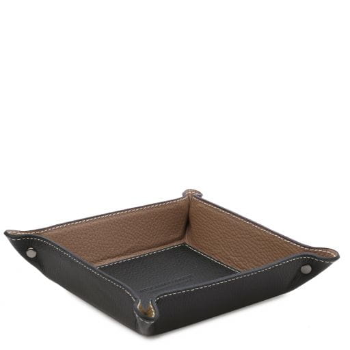 Tuscany Leather skórzana tacka na drobiazgi TL142159 kolor czarny