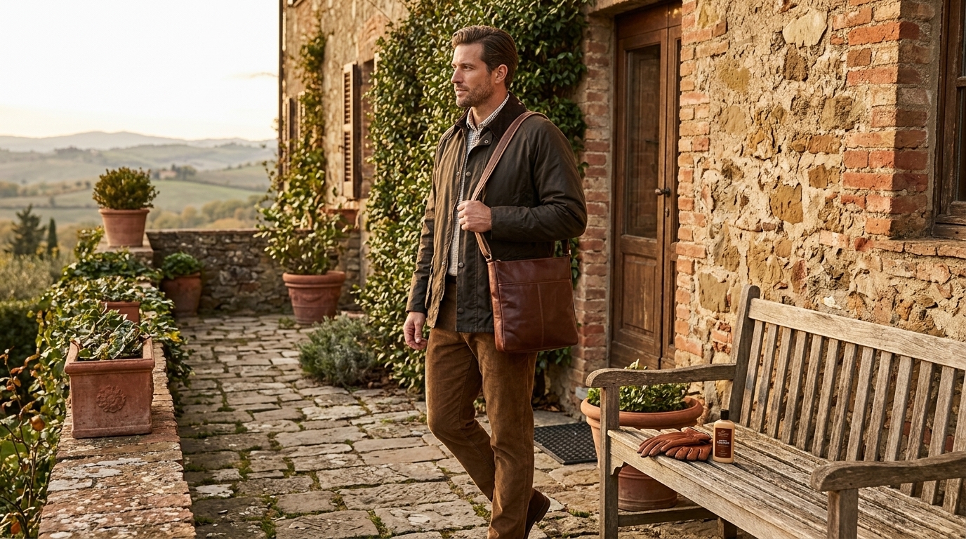 Tuscany Leather Jason - skórzana torba męska na ramię , kolor brązowy TL141300