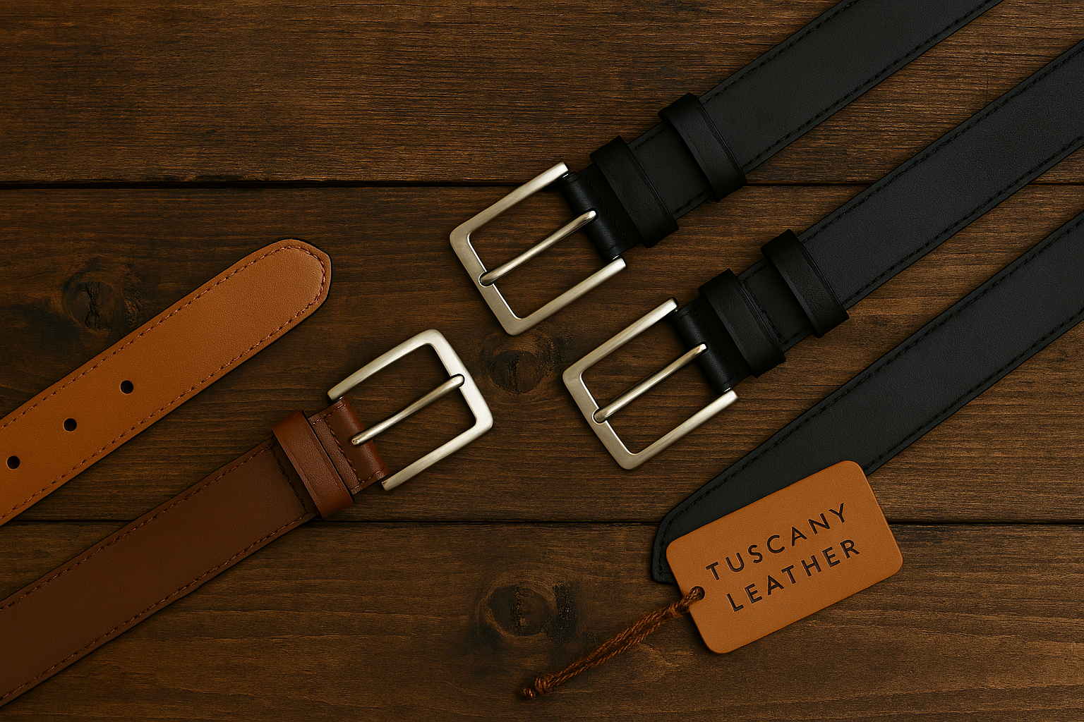 Skórzane paski do spodni dla mężczyzn Tuscany Leather