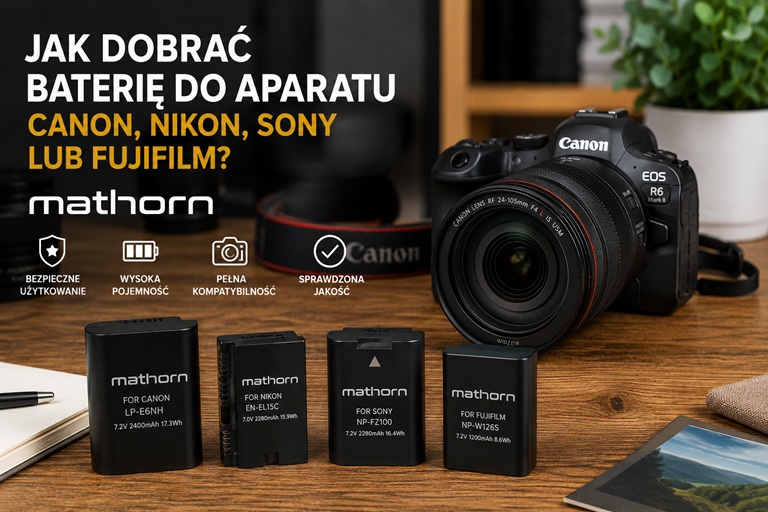 Jak dobrać baterię do aparatu Canon, Nikon, Sony lub Fujifilm?