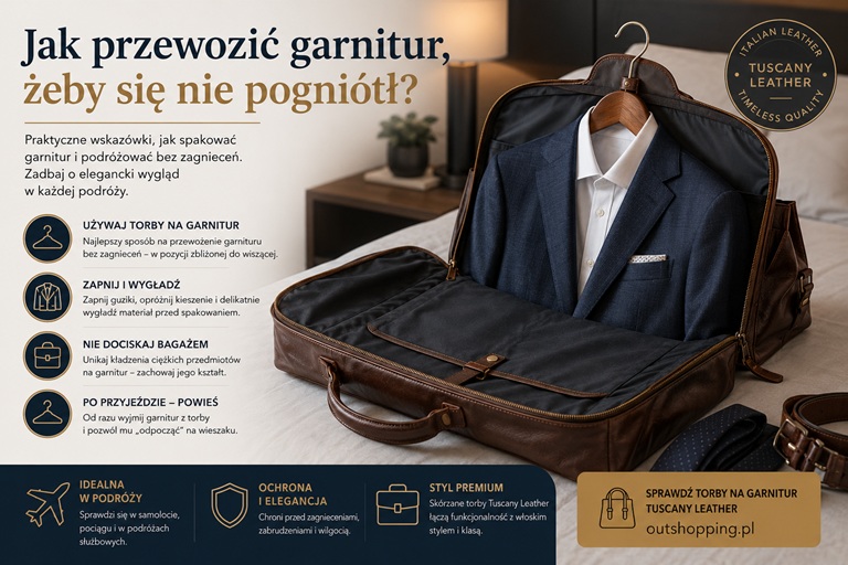 Jak przewozić garnitur, żeby się nie pogniótł?