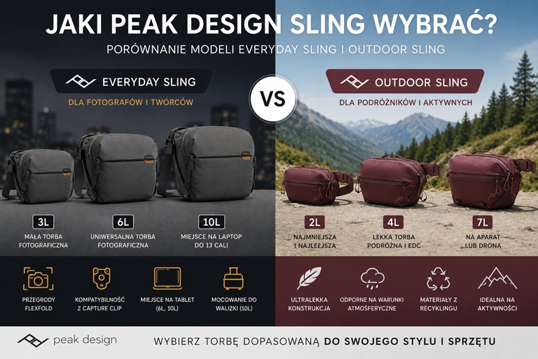 Jaki Peak Design Sling wybrać? Porównanie modeli Everyday Sling i Outdoor Sling