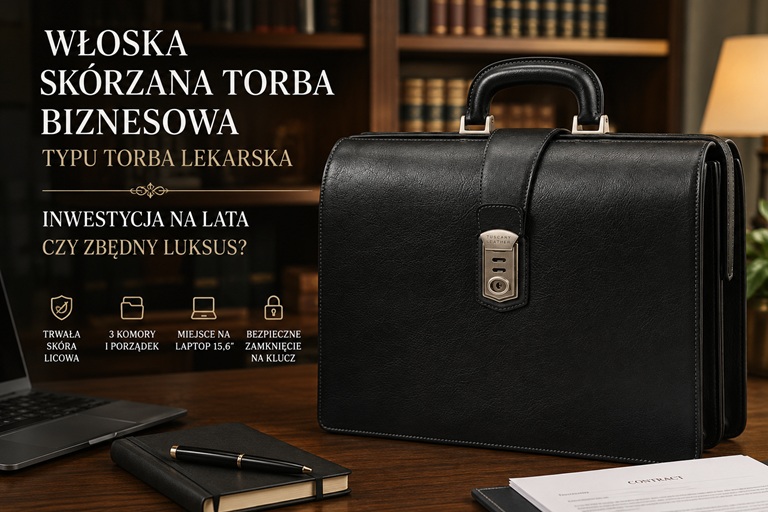 Włoska skórzana torba biznesowa typu torba lekarska – inwestycja na lata czy zbędny luksus? Czy warto kupić model premium?